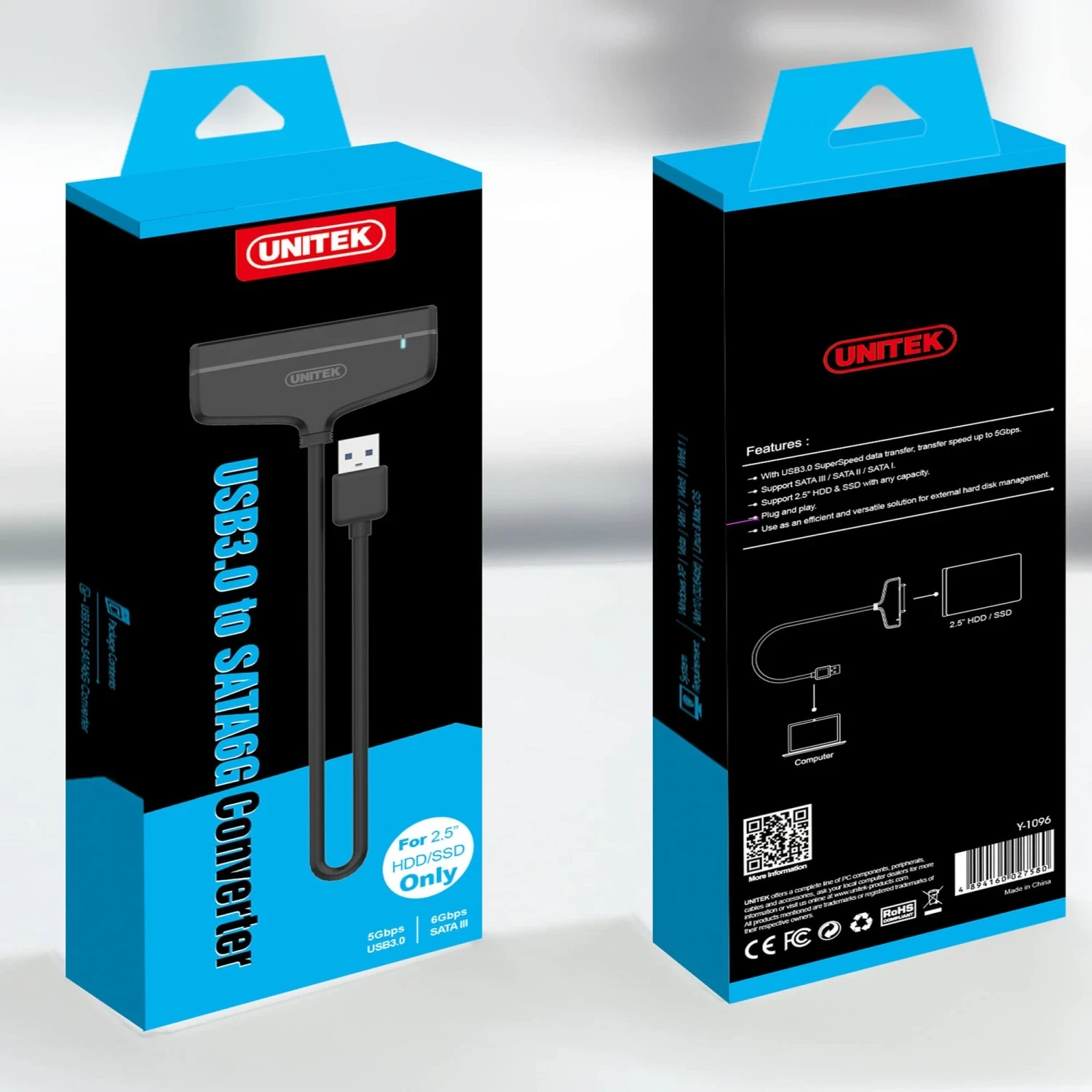 Adapter USB 3.0 za SATA III, Unitek Y-1096