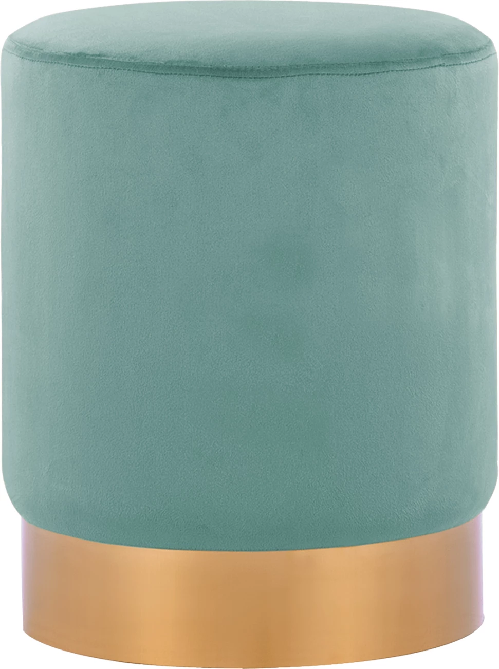 Stolček LEVY FH8408.07 pistacija zelena žamet z zlato osnovo Φ35x43Hcm
