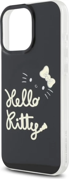 Zaščitni ovitek Hello Kitty Golden Diva MagSafe za iPhone 16 Pro Max, črn