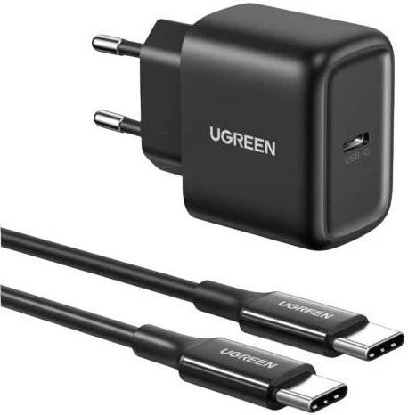 Polnilec 25 W UGREEN CD250, USB-C, 2 m, črn