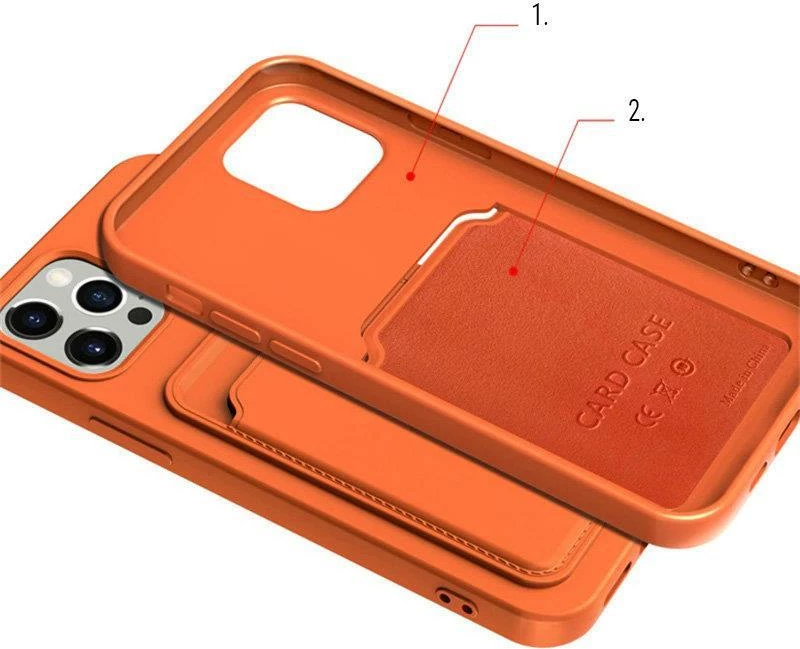 Silikonski ovitek za pametni telefon z žepom za kartice Hurtel Card Case za Xiaomi Redmi Note 11 Pro+, črn