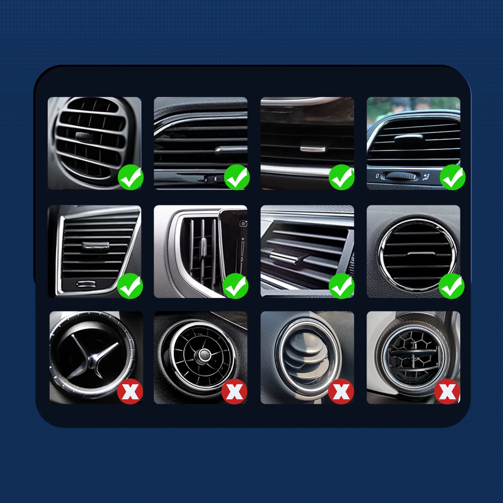 Avtomobilski nosilec z brezžičnim polnjenjem 15W (MagSafe), Joyroom JR-ZS291, za zračni rešetko, 360° vrtenje, s kablom USB-A na USB-C, srebrn