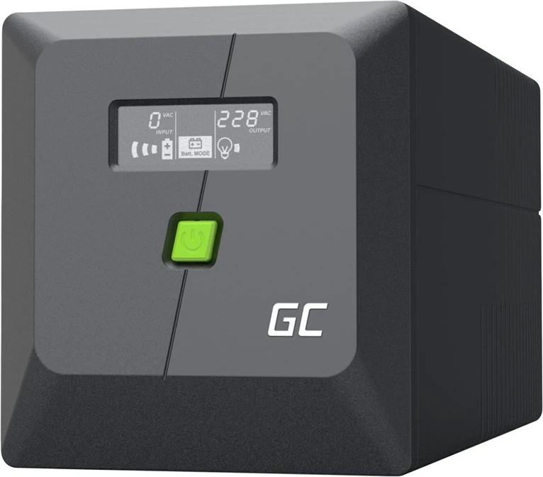 Neprekinjeno napajanje (UPS) 0,75 kVA, 480 W, 4 x AC, črn, Green Cell UPSLP480