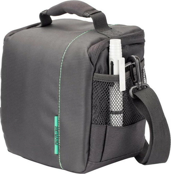 Torba za kamero Green Mantis RIVACASE 7420, 4 pregrade, črno/zelena