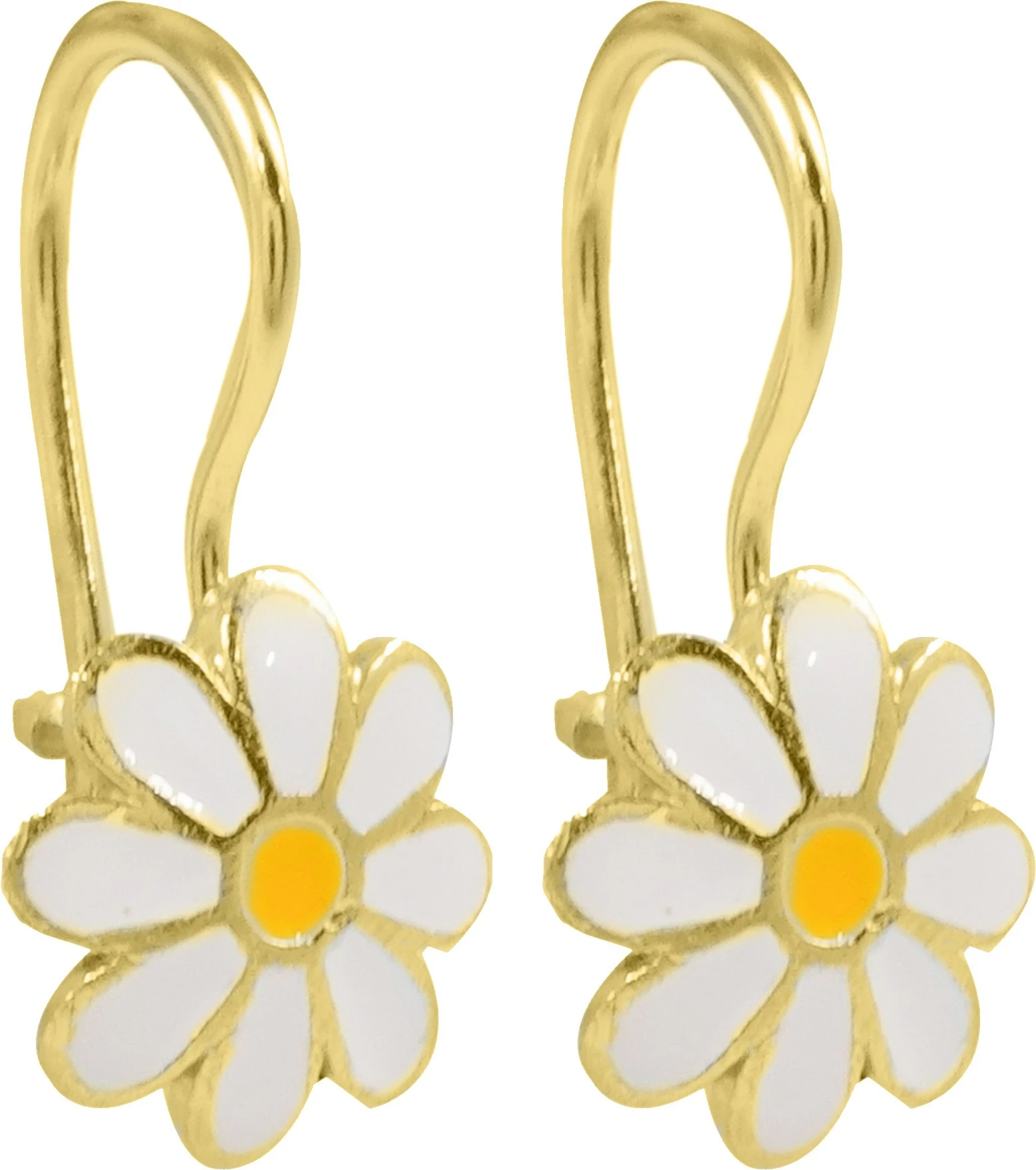 Uhani iz srebra, zlati, cvet, Jumeon 10415G