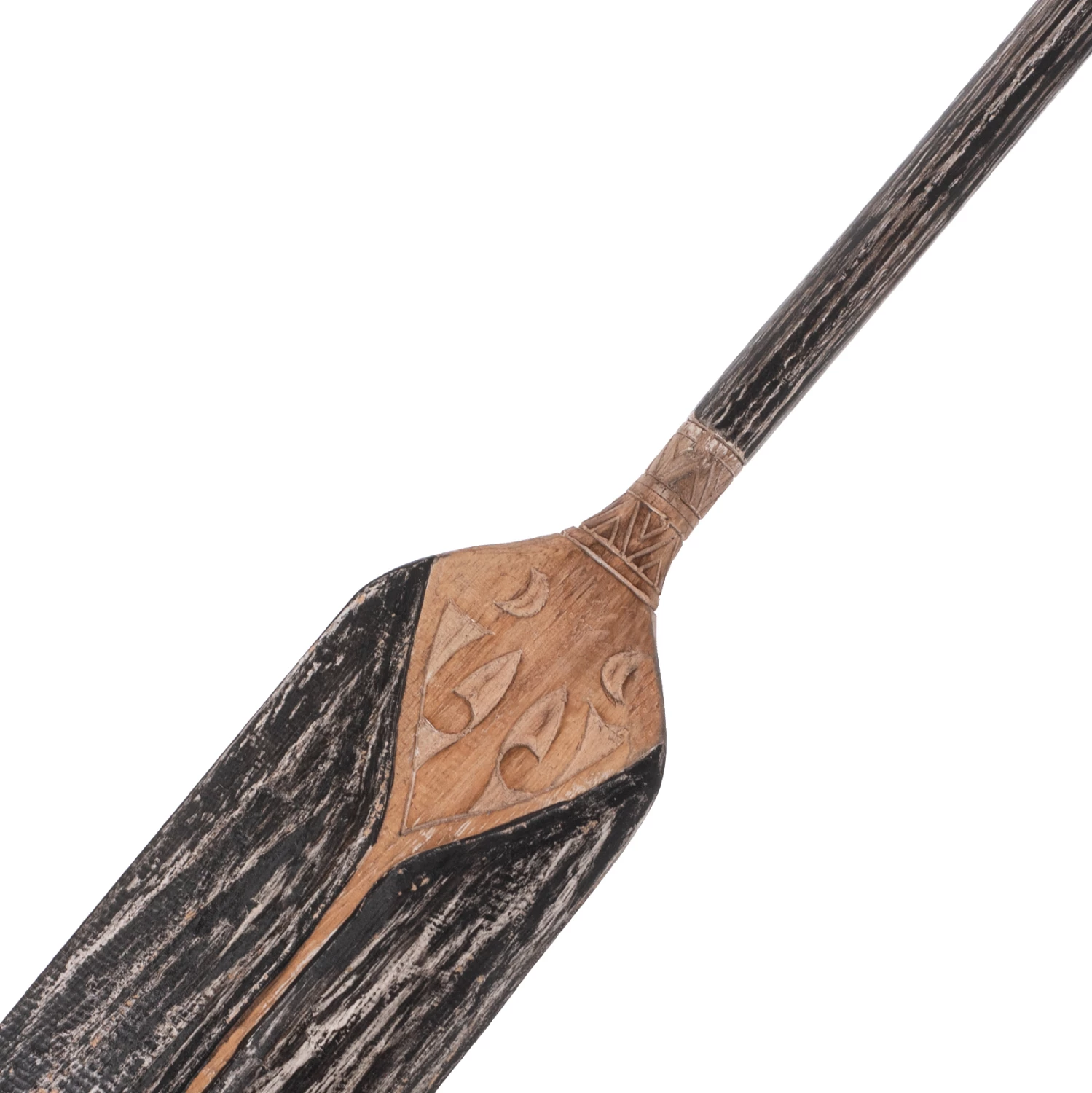 Stenska dekoracija FH7709.03 iz masivnega albasia lesa črna 16,5x100cm