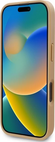 Ovitek za iPhone 16 Pro, usnjen, MagSafe, bež Karl Lagerfeld