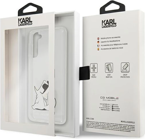 Ovitek za telefon Choupette Fun, Karl Lagerfeld, za Samsung Galaxy S21+, prozoren