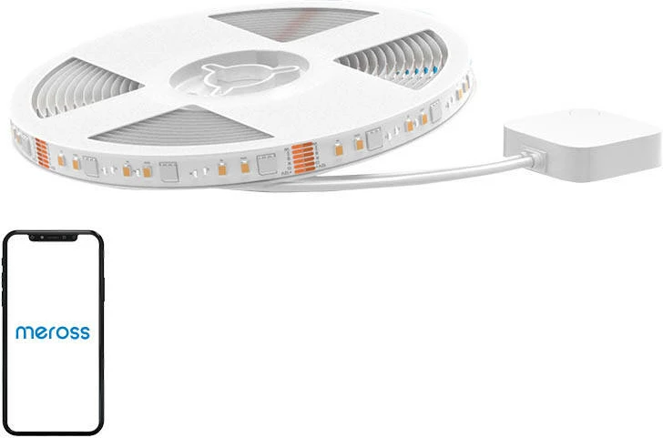 Pameten LED trak, 5 m, RGBWW, Wi‑Fi, HomeKit Meross MSL320