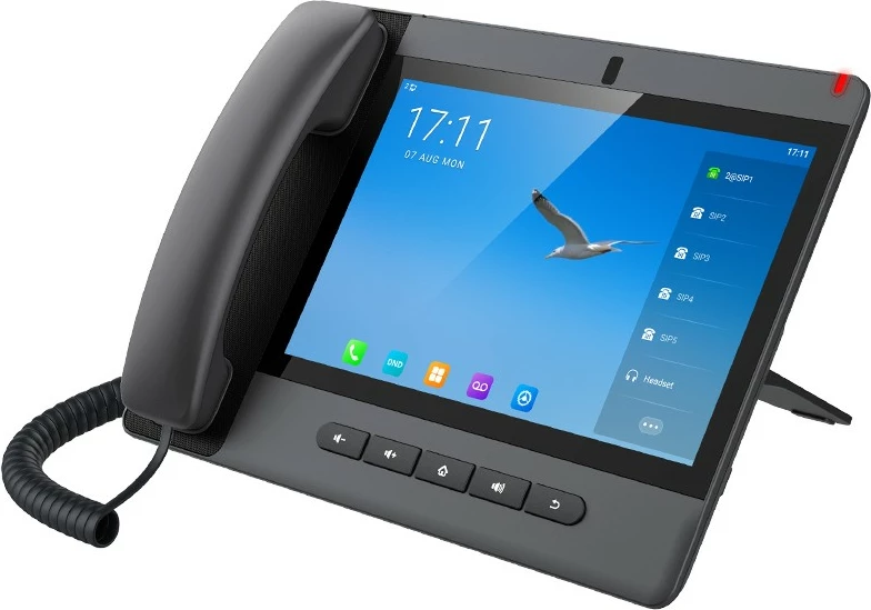 VoIP telefon z velikim zaslonom Fanvil A320, Bluetooth 5.0, 10,1", siv