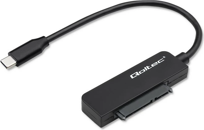 Adapter za SSD/HDD Qoltec 52269, 2,5", USB-C, 2TB, črn