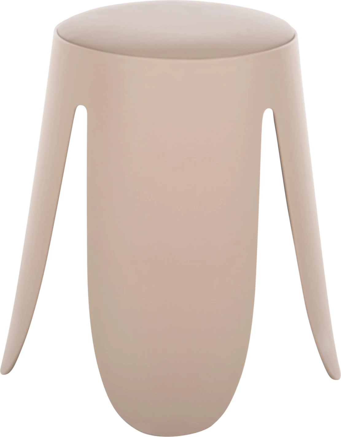 Stol DENTY FH9619.04 polipropilen v kapučino-PU sedež v kapučino Φ30x47.5Hcm
