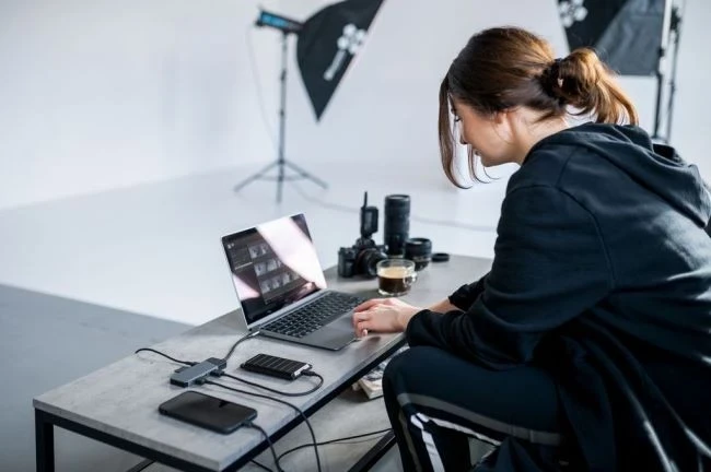 USB-C razdelilec Green Cell, Type-C, siv