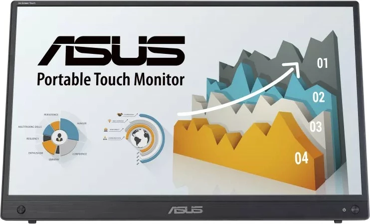 Prenosen zaslon 15,6" Full HD na dotik, baterija 7800 mAh — ASUS ZenScreen MB16AMTR, črn