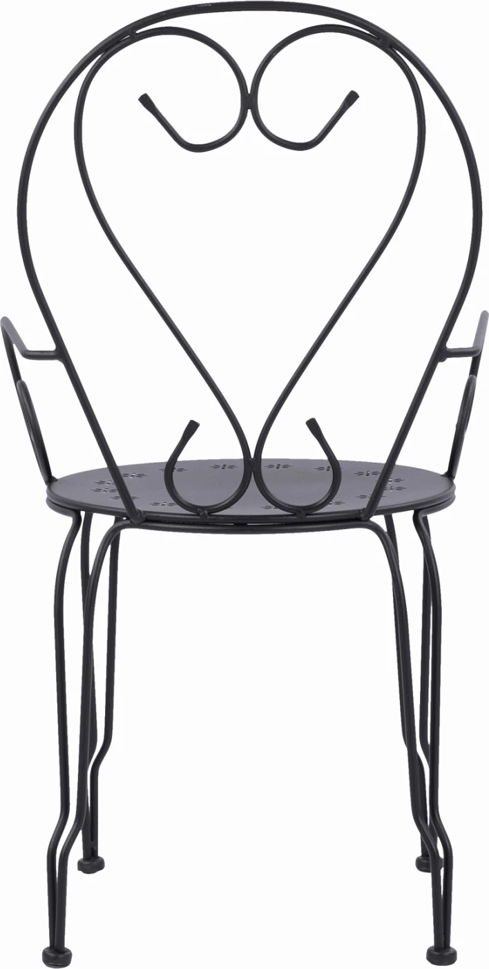 Kovinski naslanjač Amore črne barve FH5008.11 49x48x90 cm