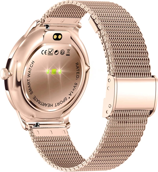 Pametna ura 1,43" AMOLED, klici Bluetooth, 100+ športov, IP67, pašček iz nerjavnega jekla, zlata, Colmi V89