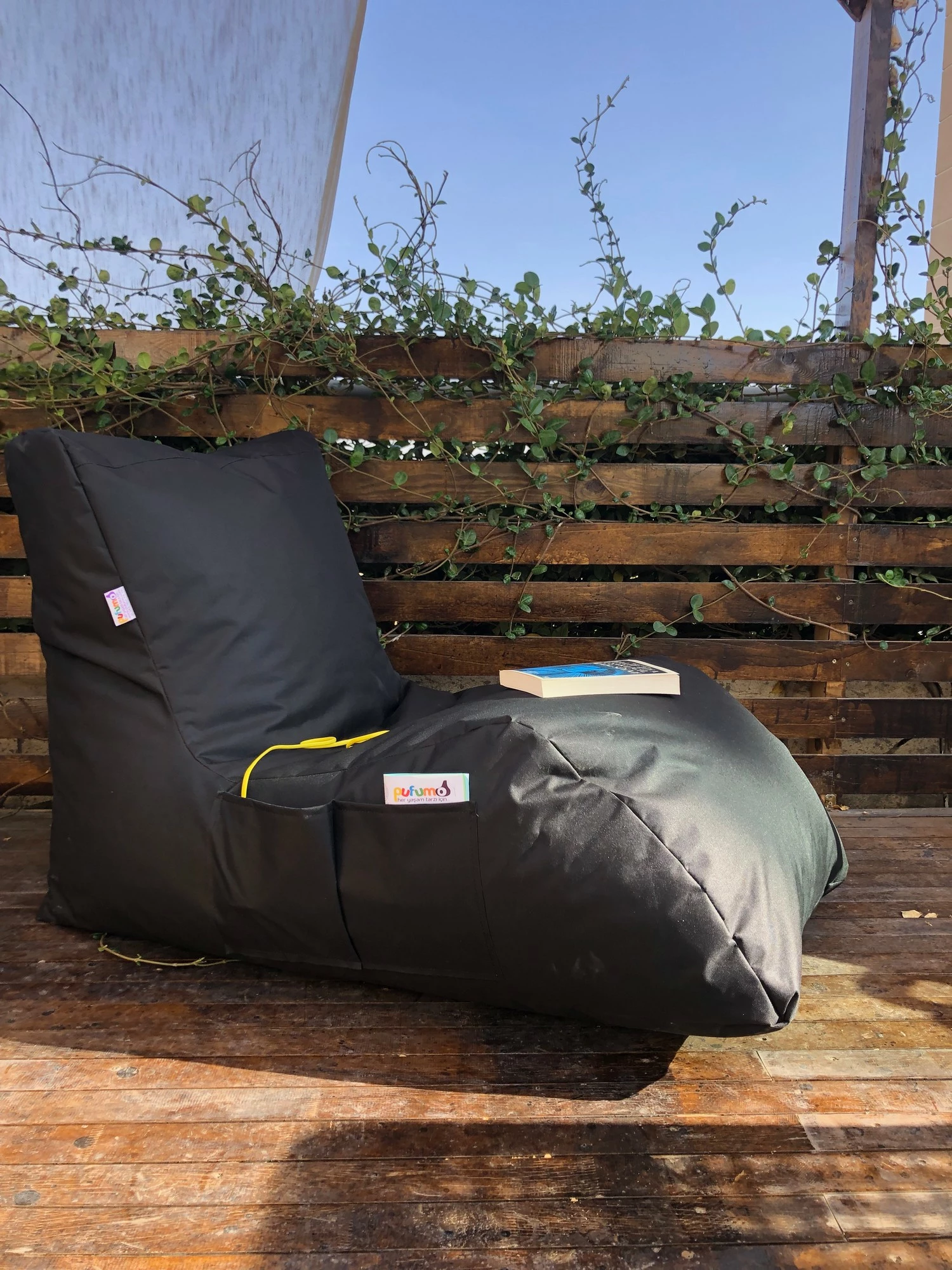 Sedežna vreča Daybed Atelier del Sofa, črna