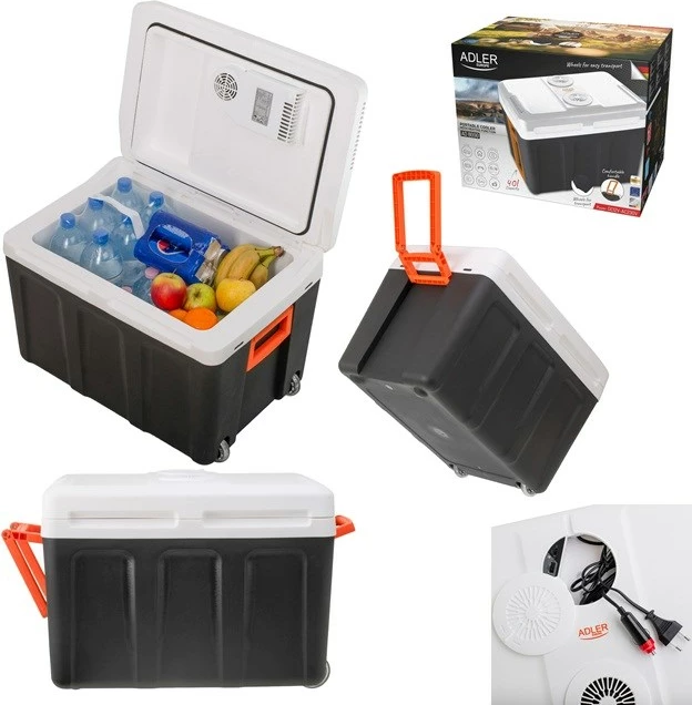 Prenosni hladilnik 40 L, Adler AD 8090, črno/bel