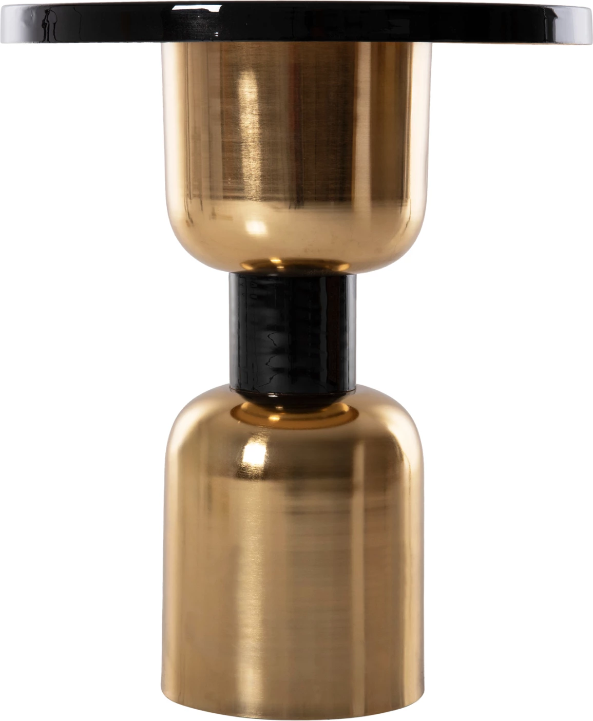 Pomožna miza SURAT FH4236.04 kovinska v črno-zlati barvi Φ50,5x59,5Hcm