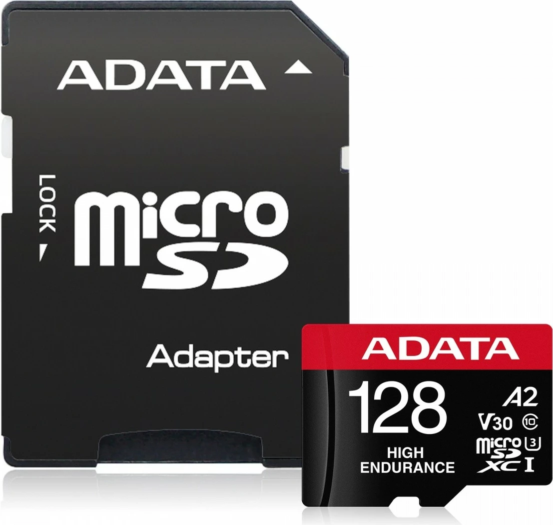 MicroSD kartica High Endurance 128GB z SD-adapterjem, V30, A2, UHS-I U3, ADATA