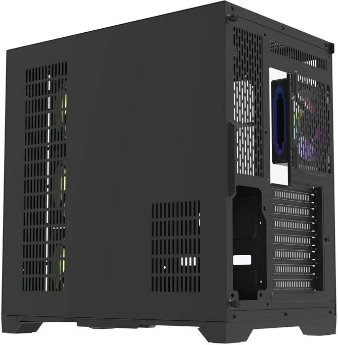 Računalniško ohišje z 7 aRGB ventilatorji, Darkflash FT418 PRO, Midi Tower, črno