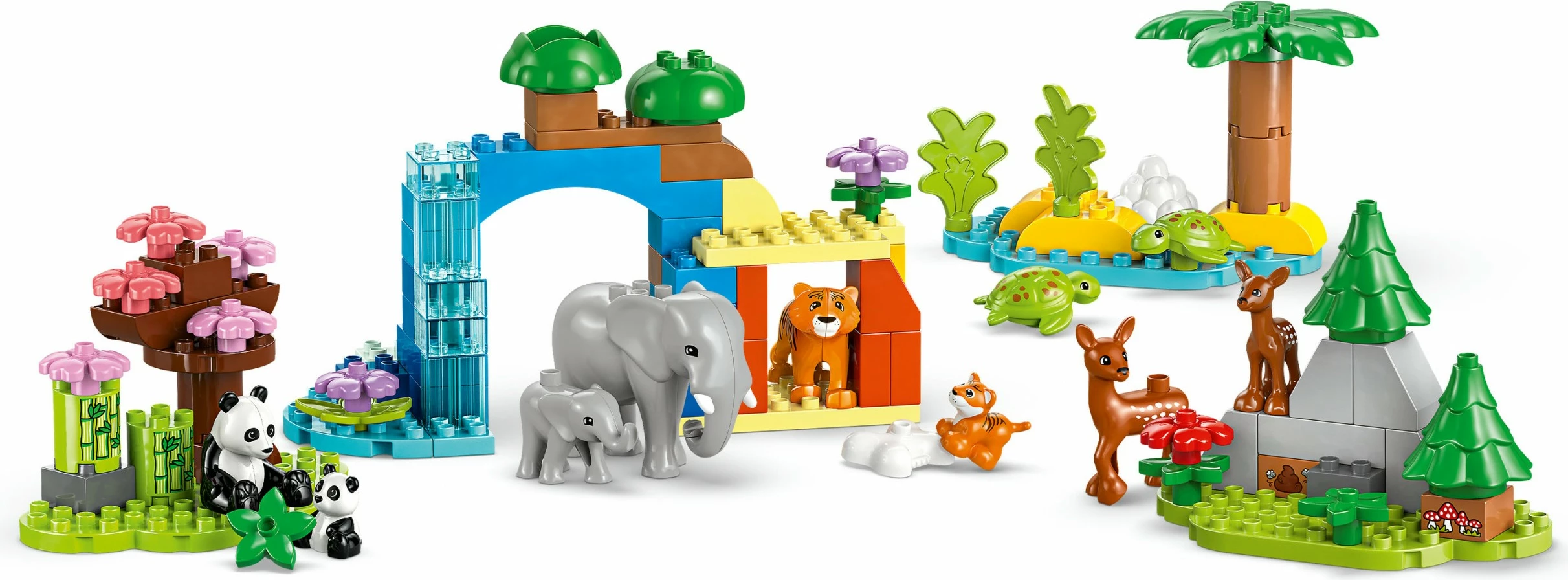 Igralni set LEGO DUPLO 10446 Wildtier-Familien 3‑v‑1, 92 kosi, večbarven