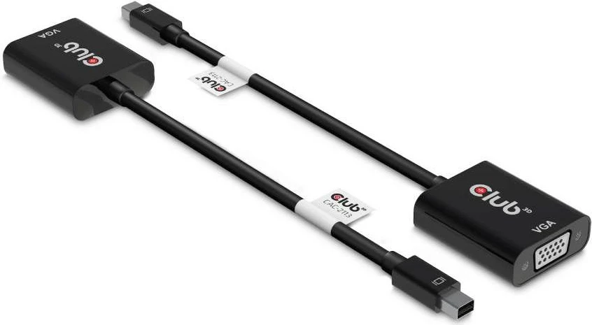 Aktiven adapter Mini DisplayPort na VGA Club3D CAC-2113, črn