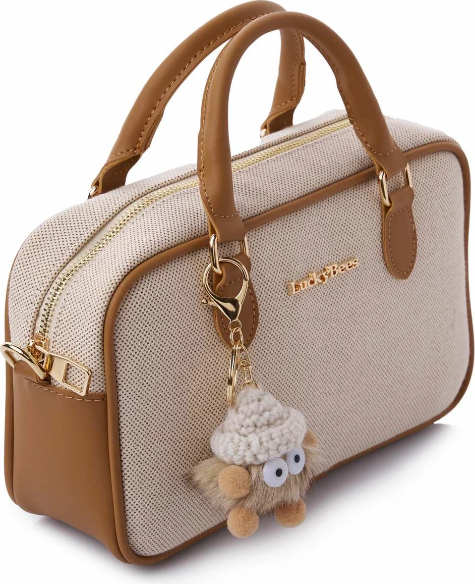 Torba za ramo Lucky Bees, tan, roza