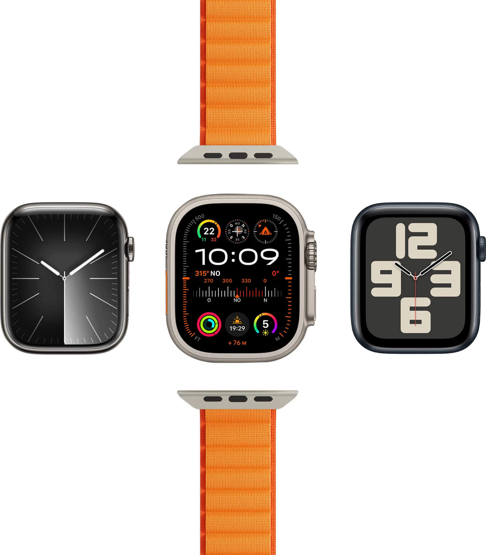 Najlonski pašček za Apple Watch Puro Extreme, 42/44/45/49 mm, oranžen