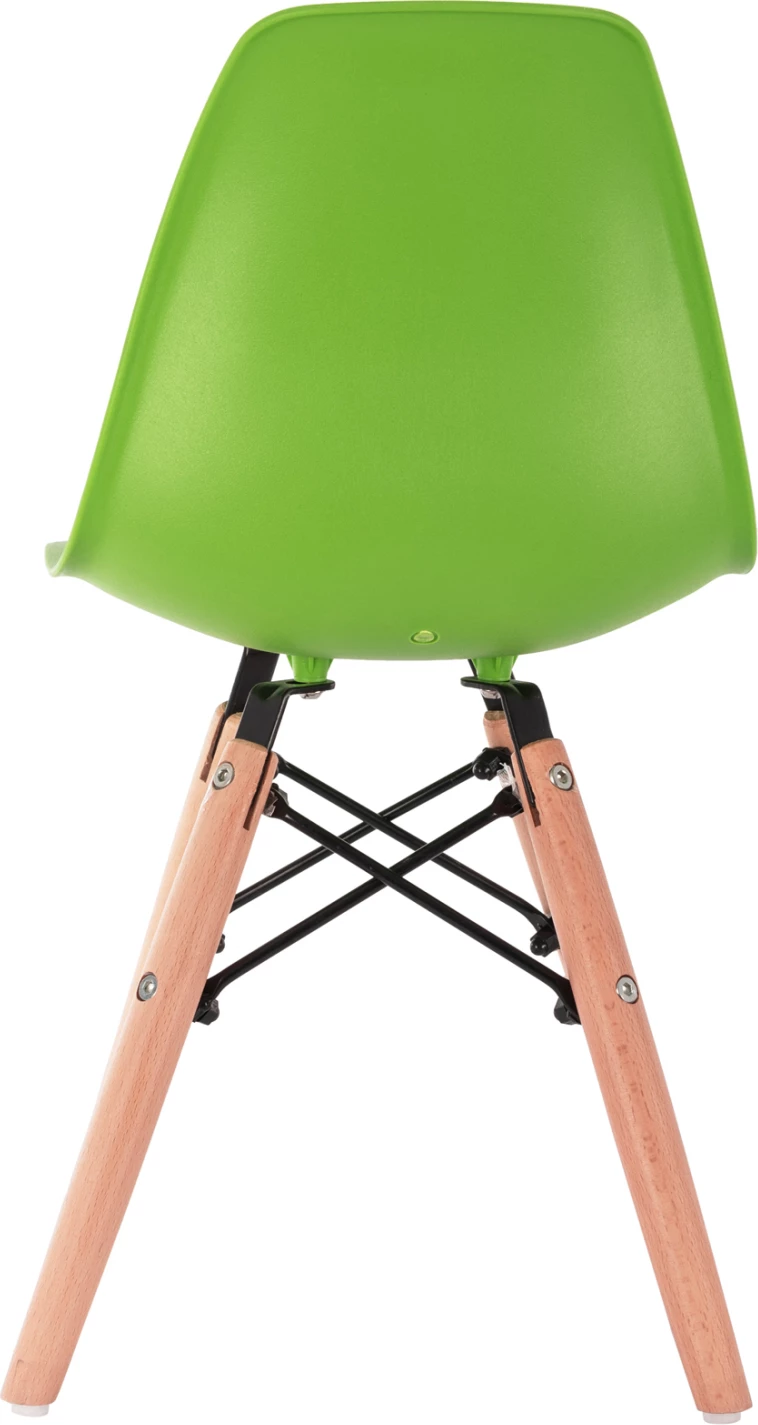 Stol Twist Kid FH8453.03 z lesenimi nogami in zelenim sedežem 30,5x33x59 cm, set 4 kosov