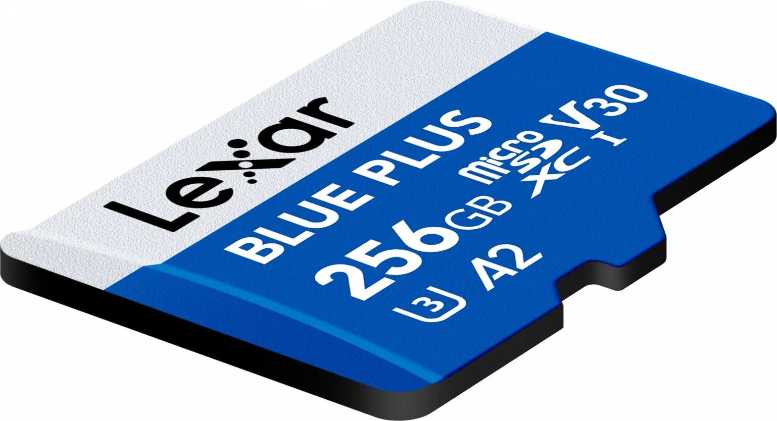 MicroSD kartica 256 GB Lexar Blue Plus UHS-I 170MB/s C10 A2 U3 V30 z SD-adapterjem, modra