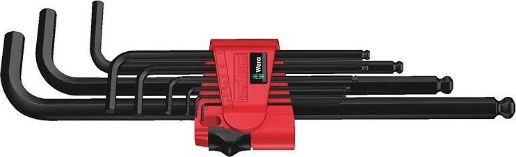Set imbus ključev Hex-Plus 6, 9-delni, iz nerjavečega jekla, z držalom, črn Wera 950/9