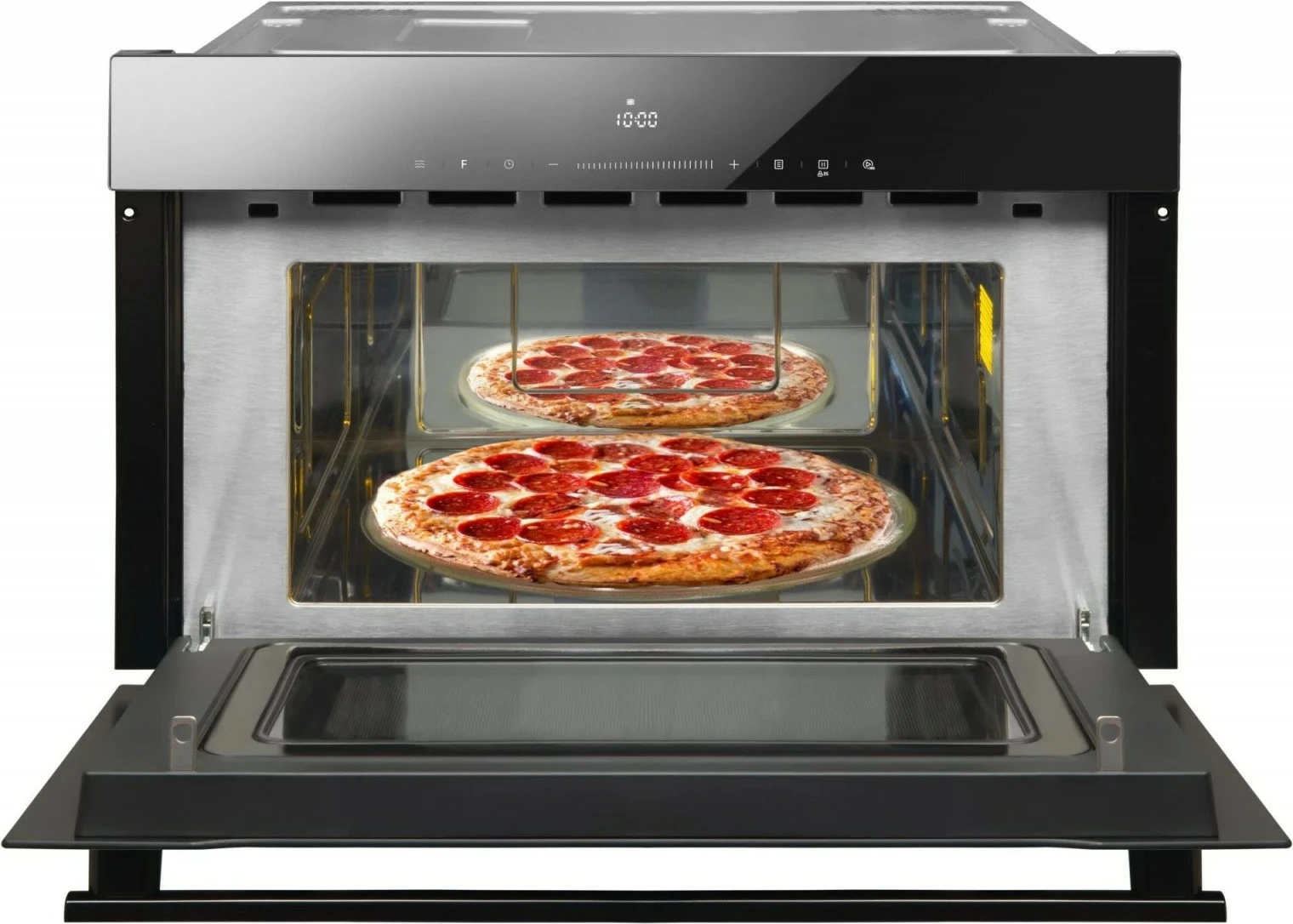 Vgradna mikrovalovna pečica Amica AMMB34E1GVB, 34 l, 900 W, grill 1100 W, črna