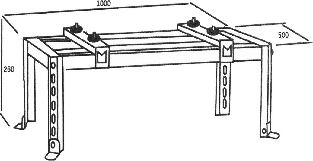 Nosilec za zunanji klimatski aparat Maclean MC-864, talni, bel