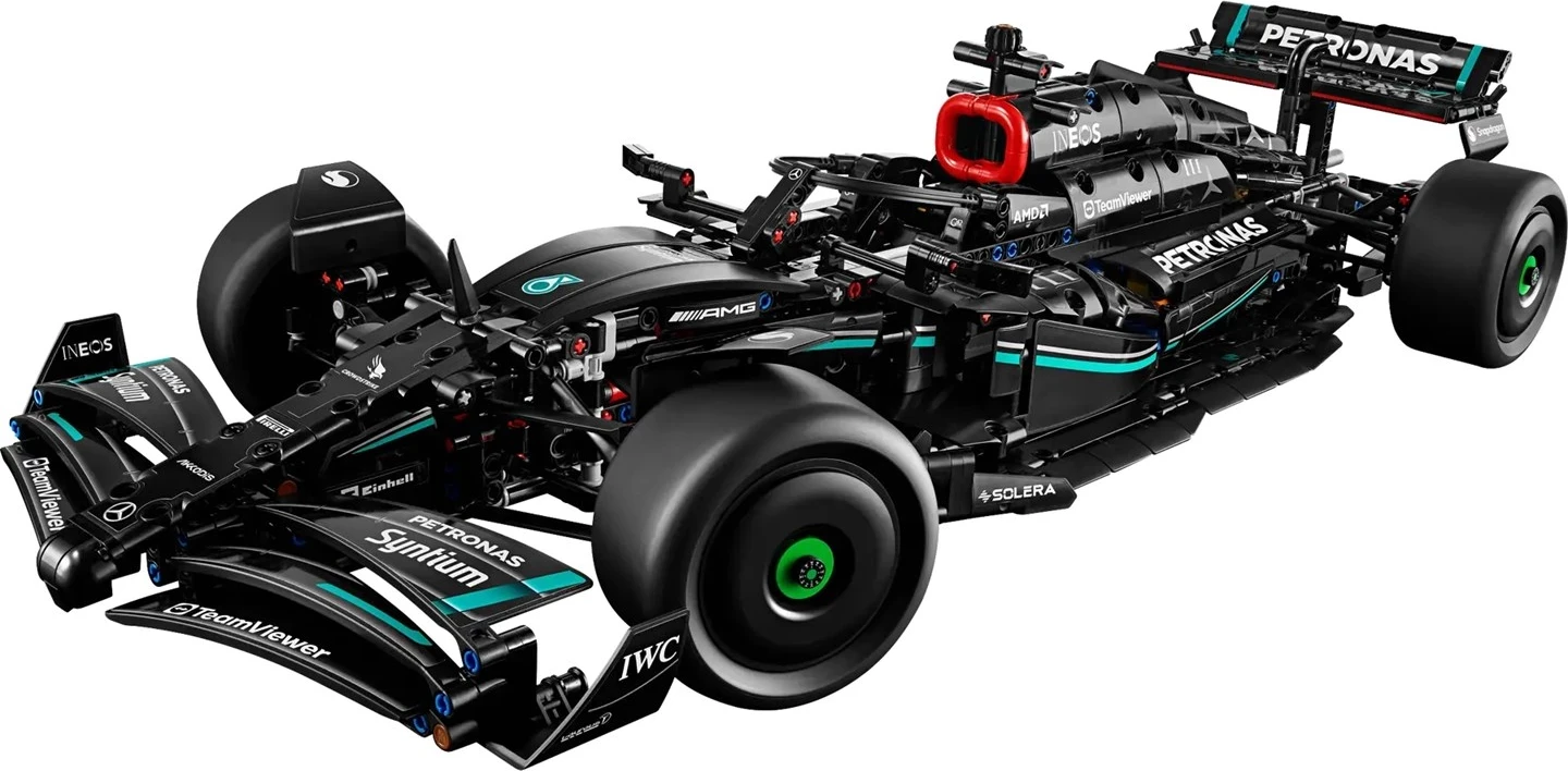 Model z visokimi podrobnostmi Mercedes-AMG F1 W14 E Performance, LEGO TECHNIC