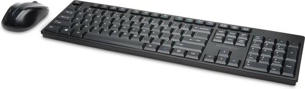 Brezžični komplet tipkovnice in miške Kensington Pro Fit, QWERTZ, črn