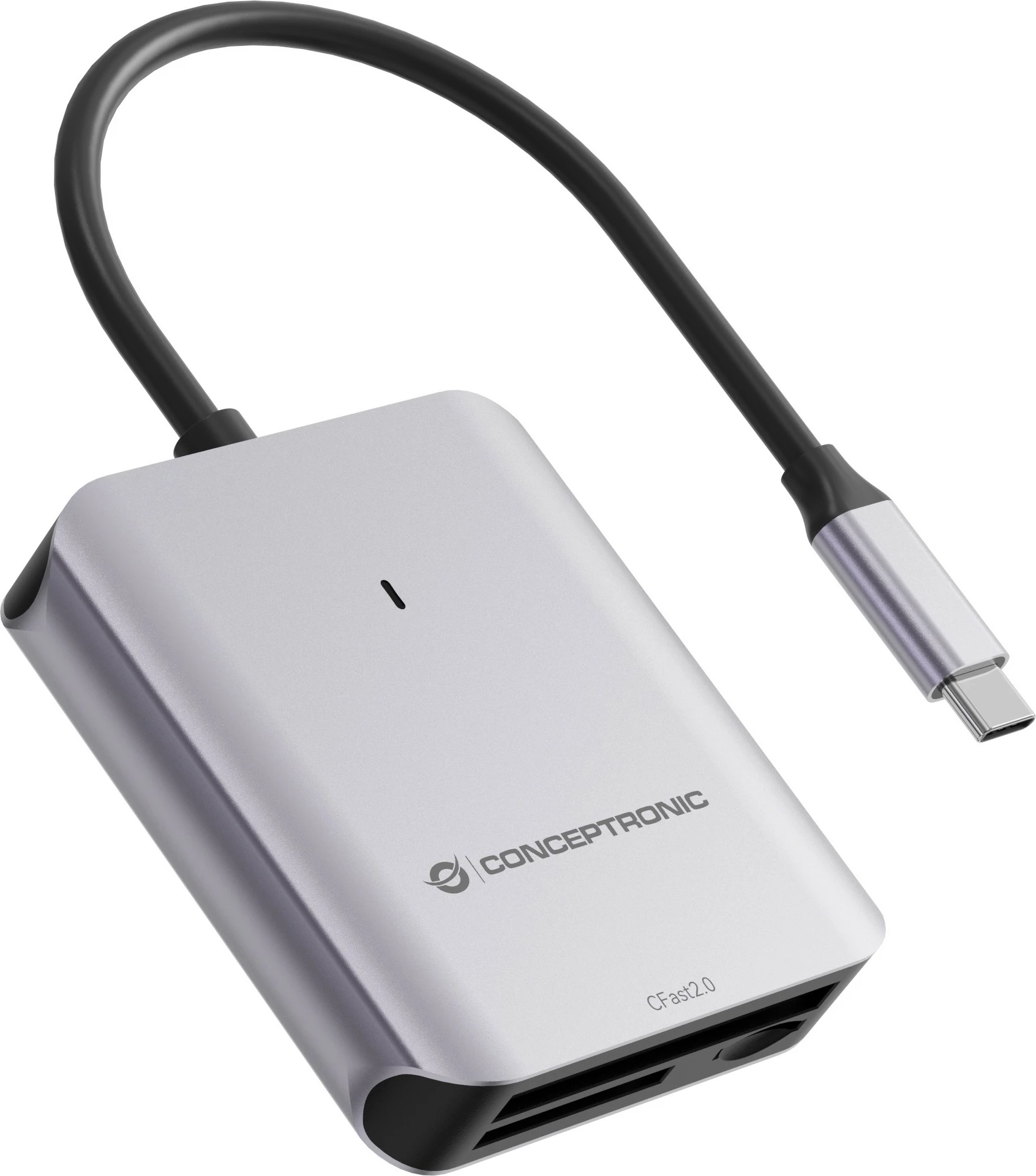 Bralnik kartic USB-C 3.2, SD/TF 4.0/CFast 2.0, črn Conceptronic
