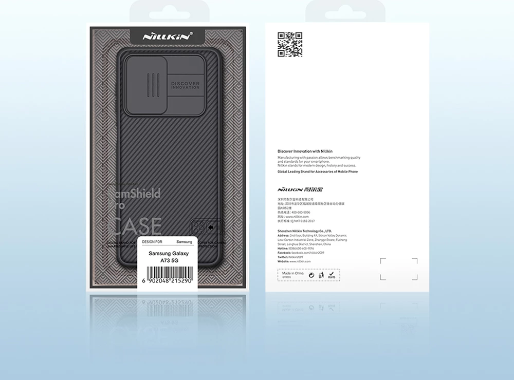 Zaščitni ovitek s pokrovom za kamero Nillkin CamShield Pro za Samsung Galaxy A73, moder