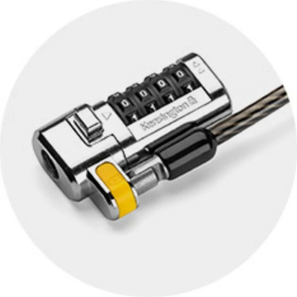 Varnostna ključavnica Kensington ClickSafe 3-v-1, 1,8 m, črna, kovinska