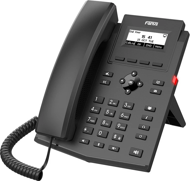 IP telefon, 2 liniji, črn Fanvil X301P