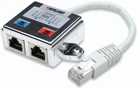Razdelilec RJ45 vtičnic, Intellinet, srebrno-črn