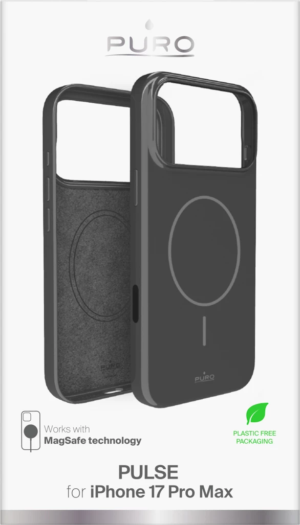 Ovitek za telefon Puro Pulse za iPhone 17 Pro Max, polikarbonat, siv