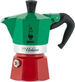 Francoski stiskalnik za kavo Bialetti 0,5 L, aluminij, črn/zelen/rdeč
