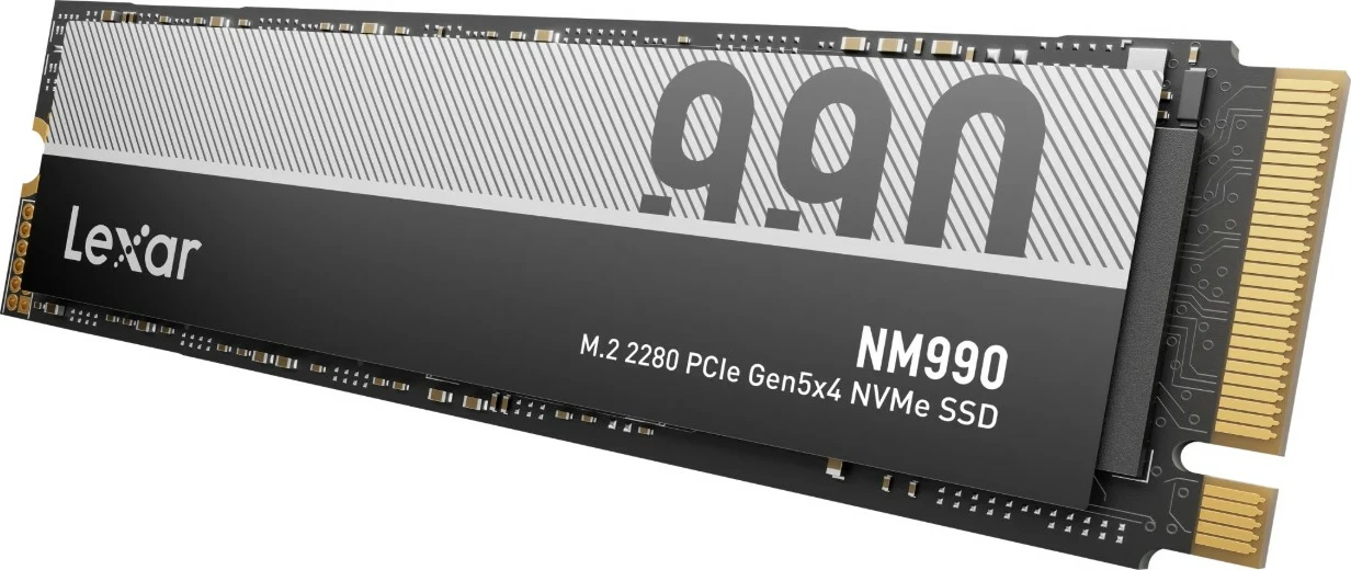 SSD 1TB M.2 2280 Lexar NM990, PCIe Gen5x4 NVMe, črn