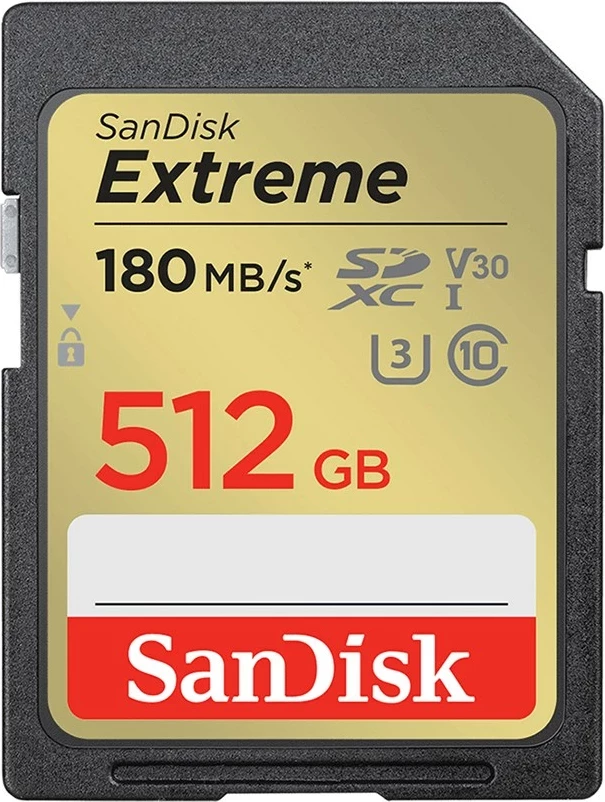 Kartica SD SanDisk Extreme 512 GB, zlata