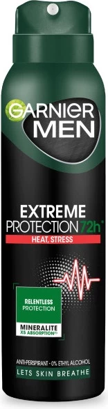 Antiperspirantni sprej za moške, 72-urna zaščita, 150 ml, Garnier Men Extreme Protection