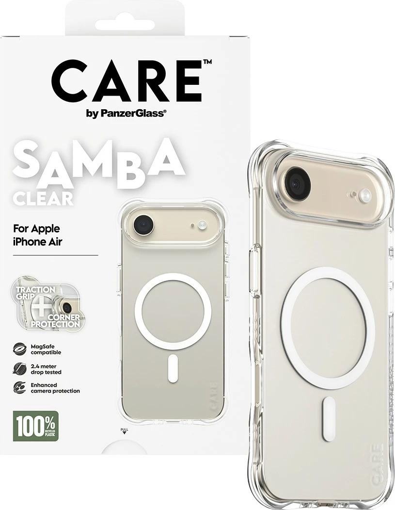 Prozoren ovitek za telefon PanzerGlass CARE Samba Clear MagSafe za iPhone