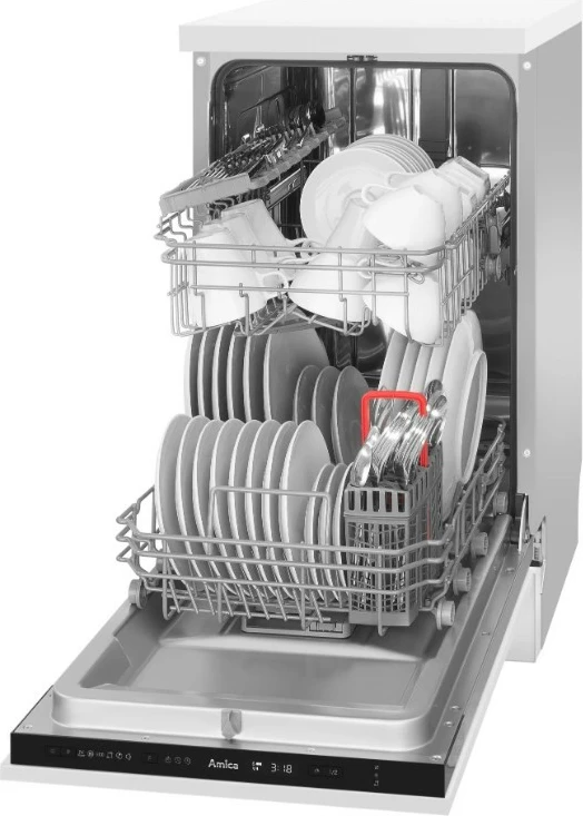 Vgradni pomivalni stroj, Amica DIM42E6qD, 10 pogrinjkov, bel