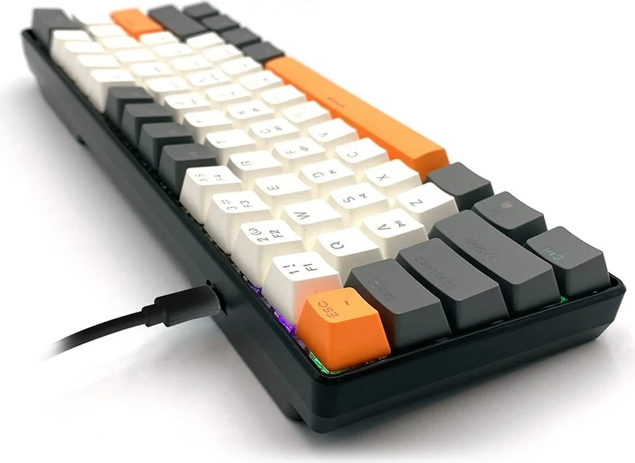 Mehanska tipkovnica 60%, večbarvna osvetlitev, Media-Tech MT1258, črna