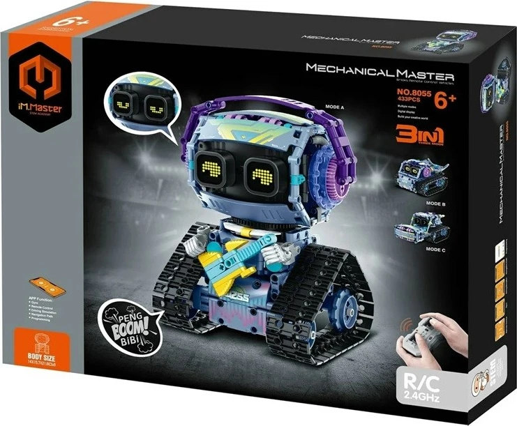 Komplet gradbenih blokov 3-v-1, 433 kosov, z daljinskim upravljalnikom, IM MASTER Mechanical Master, za otroke 6+
